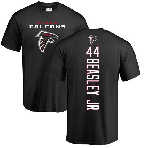 Atlanta Falcons Men Black Vic Beasley Backer NFL Football #44 T Shirt